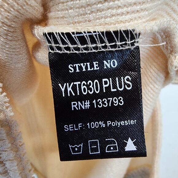 POL Cream Pullover Sweater Size 3XL Long Sleeve Seams V-neck Knit Trim Anthro - Picture 13 of 13